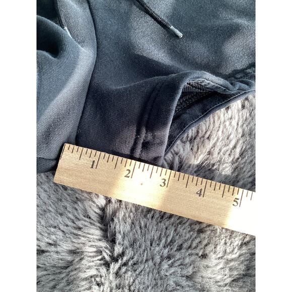 Nike Logo swoosh sweat shorts women's size large cotton blend drawstring black - Picture 7 of 9